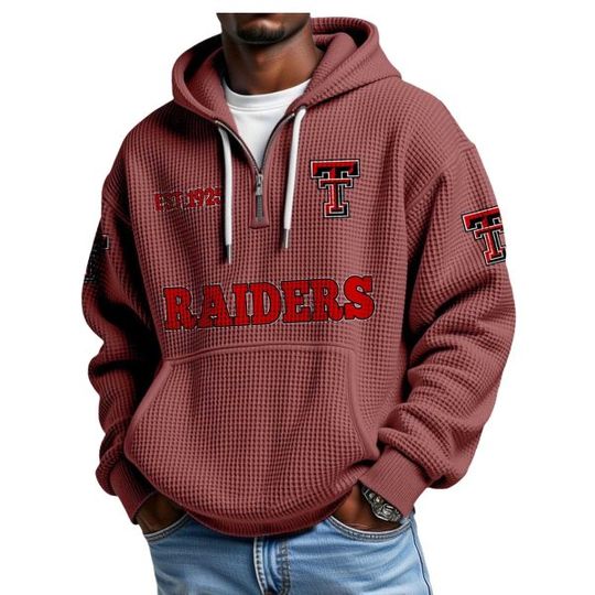 Raiders EST 1925 Quarter Zip Waffle Hoodie