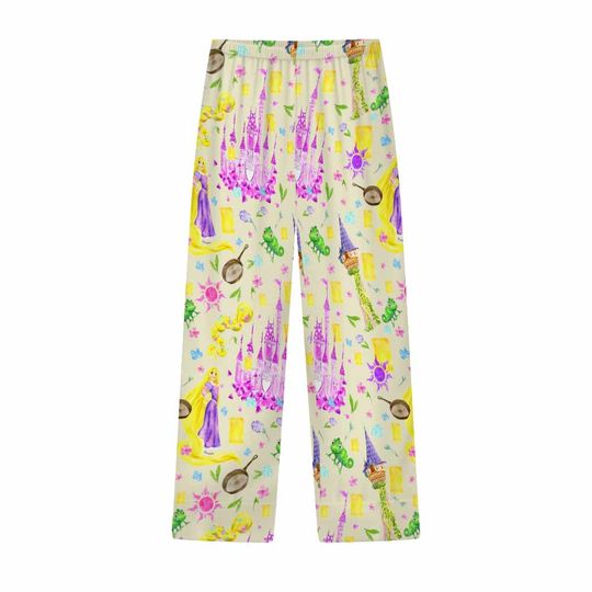 Rapunzel Princess Pajamas Pants, Tangled Pajamas, Princess Family Pajamas Set, Magic Kingdom Pyjamas, Summer Trip Cartoon Characters Gift