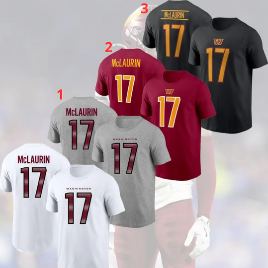 Discover Terry Mc.Laurin #17 Wa.shington Football 2025 Name & Number For Fans