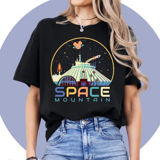 Discover Disney Funny Space Mountain T-Shirt for Men Women