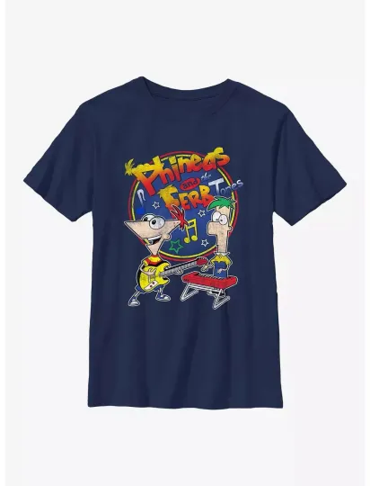 Discover Disney Phineas And Ferb Ferb Tones Reunion Youth T-Shirt Unisex