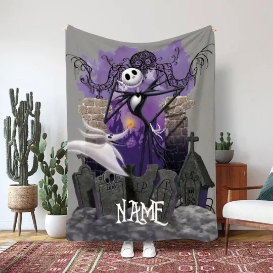 Discover Nightmare Before Christmas Jack Blanket, Disney Zero Ghost Custom Fleece Blanket