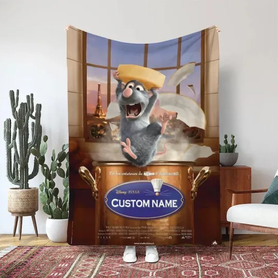 Discover Ratatouille Remy Mouse And Cheese Disney Pixar Chef Mouse Custom Fleece Blanket