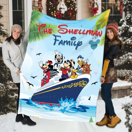 Discover Custom Disney Characters Cruise Blanket, Mickey & Friends Stitch Fleece Blanket