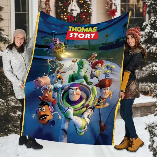 Discover Personalized Disney Toy Story Blanket, Custom Name Disney Fleece Blanket