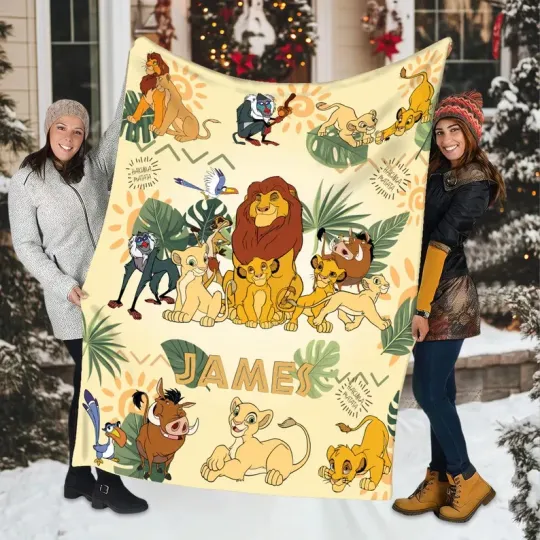 Discover Personalized Disney The Lion King Custom Mufasa Simba Fleece Blanket
