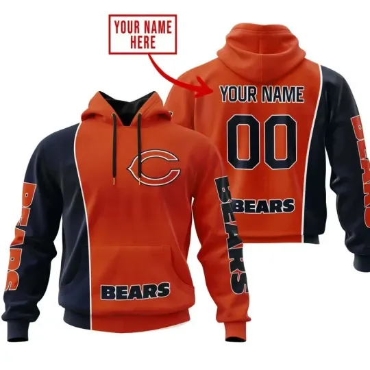 Discover Personalized Chicago Football Team Bearss 3D Hoodie, Unisex Adults S-5XL