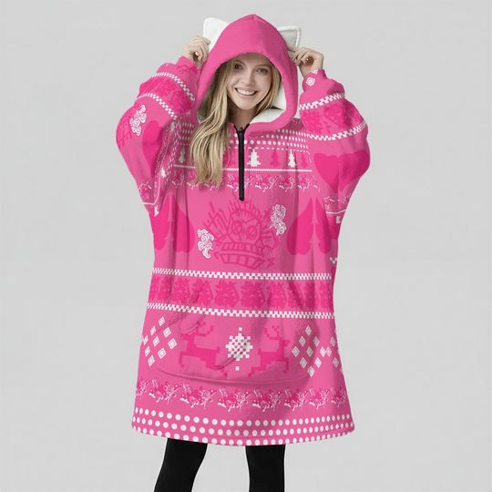 Jinx Oversized Ugly Hoodie Blanket: Kawaii Anime Arcane  Cosplay - Unisex Streetwear Gift