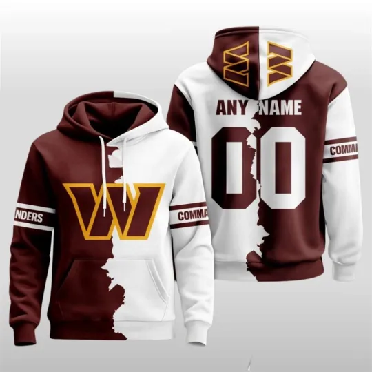 Discover Personalized Washington Football Team Commanderss 3D Hoodie, Unisex Adults S-5XL