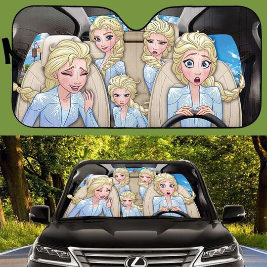 Discover Disney Princess Elsa Sunshade, Elsa Car Sun Shade, Frozen Elsa Car Sunshade, Disney Princess Sunshade, Magic kingdom Sunshade