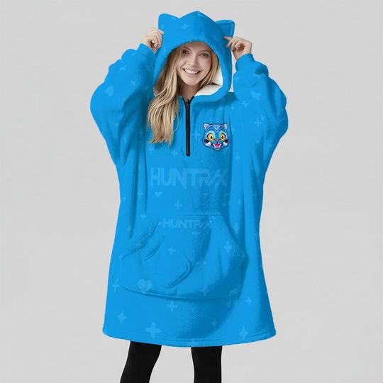 Discover Derpy Tiger Costume Kawaii Cat Ear Hoodie: Kpop demon hunters Inspired Pastel Anime Streetwear