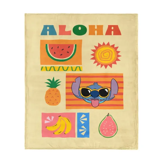 Discover Disney Lilo And Stitch Aloha Party Cozy Fleece Blanket