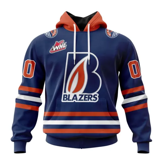 Discover Personalized Kamloops Blazers 2025/26 Blue Hoodie Pullover T-Shirt Fan Gear