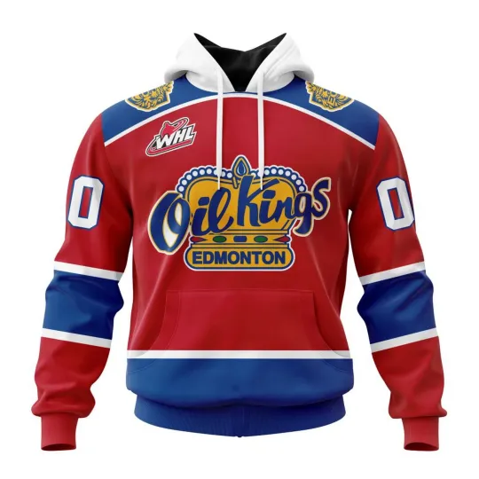 Discover Personalized Edmonton Oil Kings 2025/26 Red Hoodie Pullover T-Shirt Fan Gear