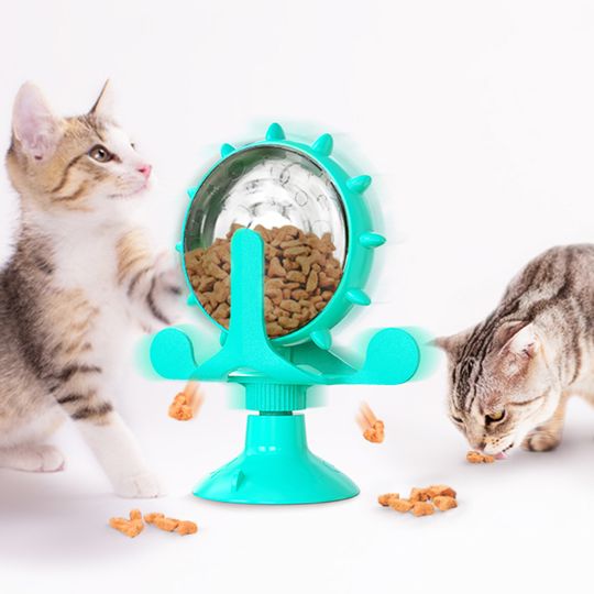Discover Interactive Treat Leaking Toy For Cat Small Dogs Slow Feeder Dispenser Puppy Funny Rotatable Wheel Improve IQ Kitten Accessories