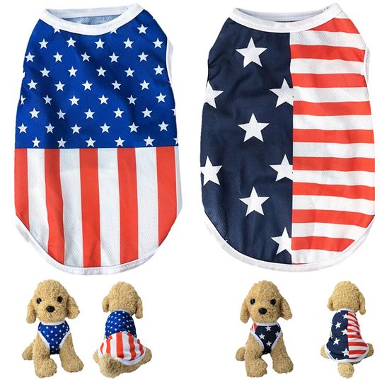 Discover Independence Day Style Dog Clothes For Small Medium Dogs Cat Summer Breathable July 4th Festival Puppy Vest Pet Chihuahua Coat