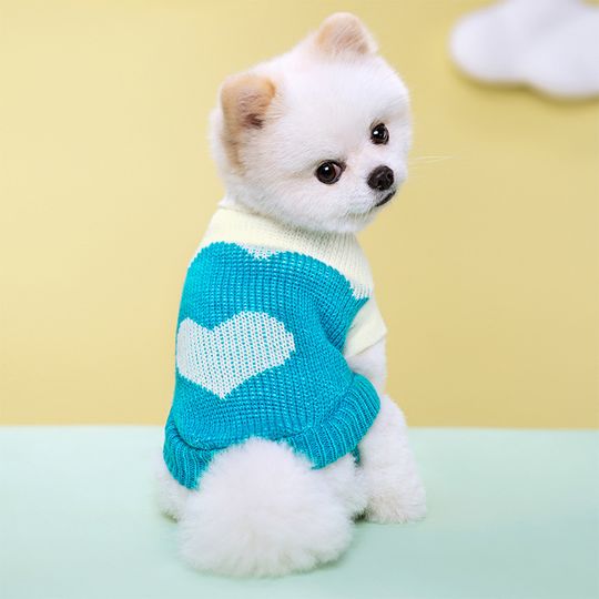 Discover Warm Dog Knitted Sweater for Autumn Winter Small Dog Cat Soft Cozy Warm Clothes Chihuahua Schnauzer Pet Cute Turtleneck Costume