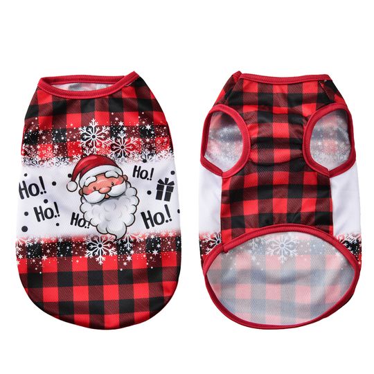 Discover Christmas Snowman Deer Print Cat T-shirt For Small Medium Dogs Cats Soft Breathable Kitten Vest Clothes Pet Festival Clothing