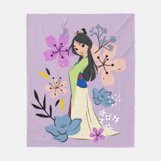 Discover Disney Princess Mulan In The Garden Fleece Blanket