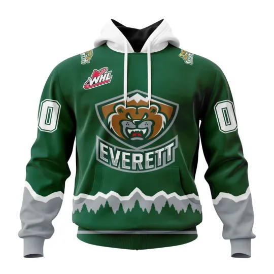 Discover Personalized Everett Silvertips 2025/26 Green Hoodie Fan Gear