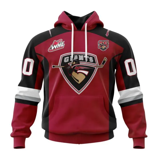 Discover Personalize Vancouver Giants 2025/26 Red Design Hoodie Fan Gear