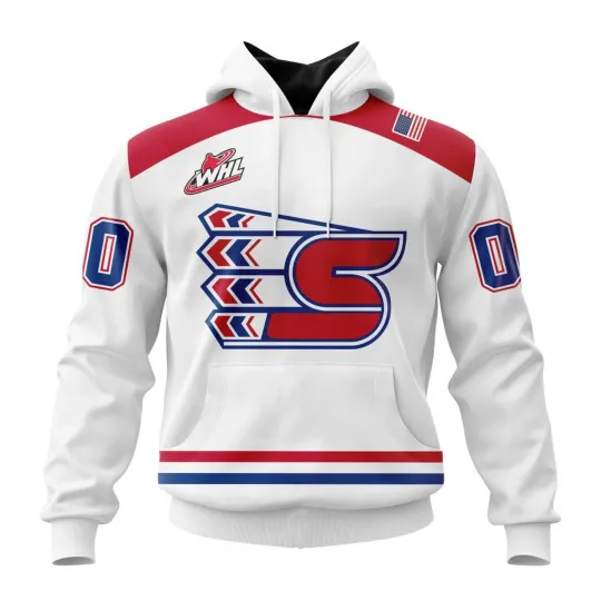 Discover Personalized Spokane Chiefs 2025/26 White Design Hoodie Fan Gear