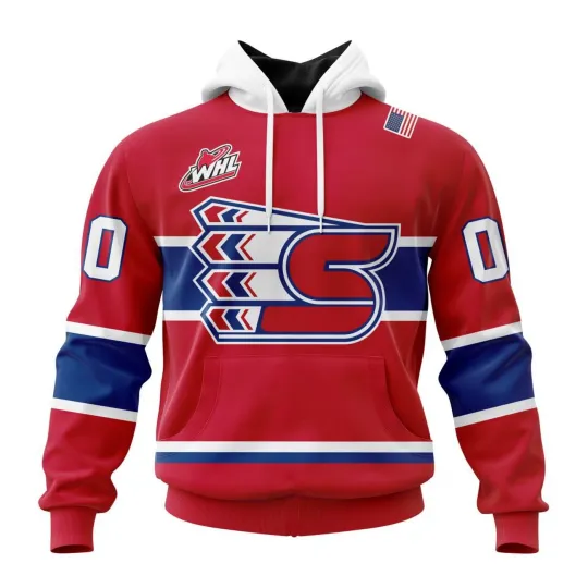 Discover Personalized Spokane Chiefs 2025/26 Red Design Hoodie Fan Gear