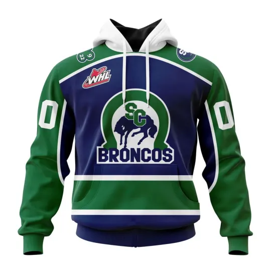 Discover Personalized Swift Current Broncos 2025/26 Blue Hoodie Fan Gear