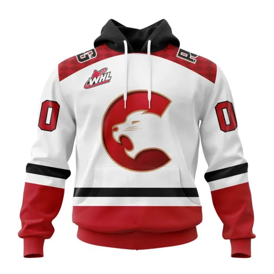 Personalized Prince George Cougars 2025/26 White Hoodie Fan Gear