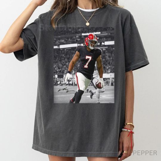 Discover Vintage Bijan Robinson Comfort Colors Shirt, 90s Retro Football Graphic Tee