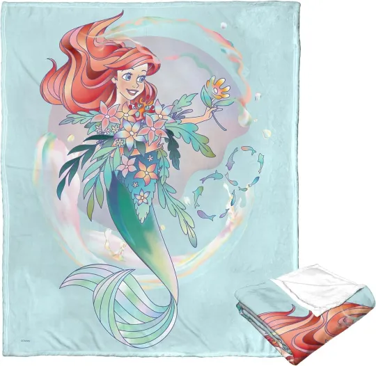 Discover Disney The Little Mermaid Ariel Celebration Cozy Fleece Blanket