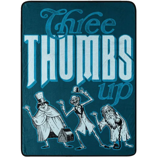 Discover NEW Halloween Haunted Mansion Hitchhikers Three Thumbs Up Soft Blanket 46"x60''