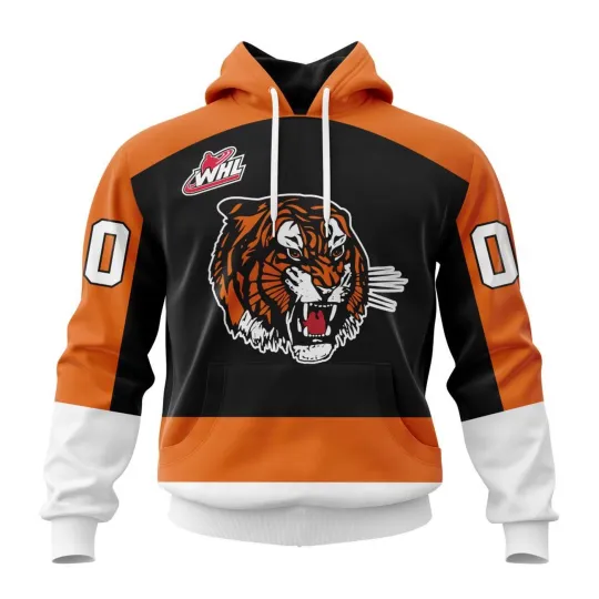 Discover Personalized Medicine Hat Tigers 2025/26 Black Design Hoodie Zip Up T-Shirt