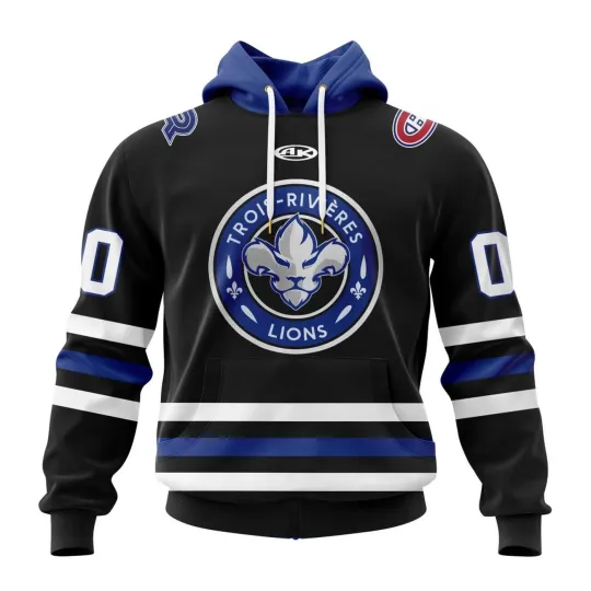Discover Personalized Trois-Rivières Lions 2025/26 Black Hoodie Zip Up T-Shirt Fan Gear