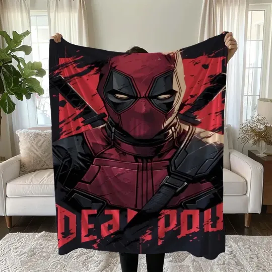 Discover Deadpool Marvel Superhero Disney Fleece Blanket