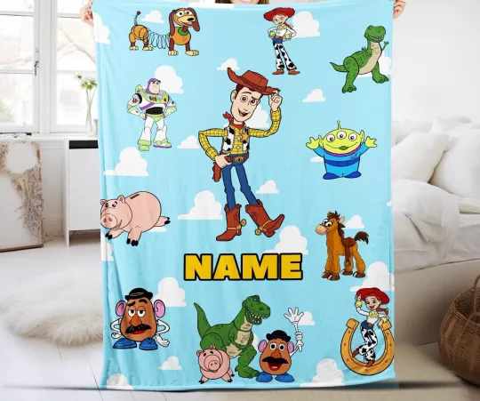 Custom Name Toy Story Blanket - Toy Story Characters Blanket, Baby Blanket