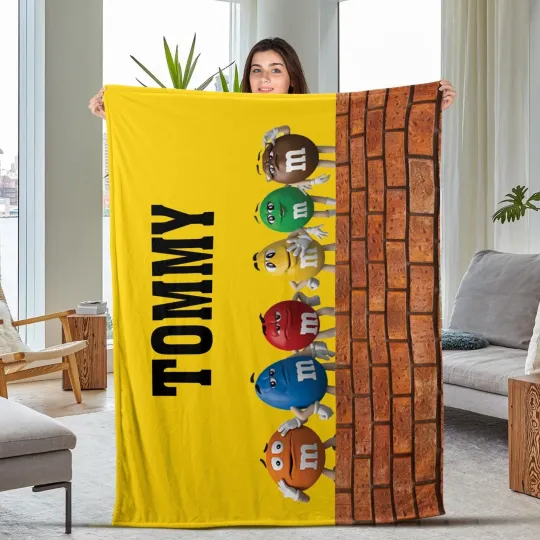 Discover Personalized M and M Blanket, M and M Chocolate Blanket, Velvet Blanket