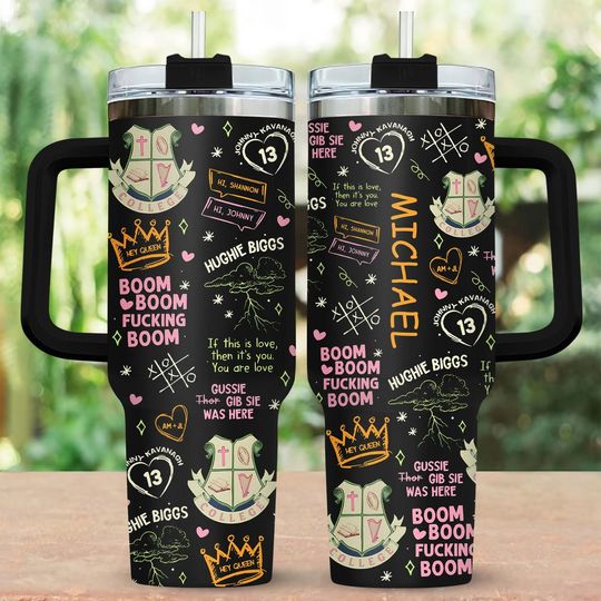 Discover Personalized Boys of Tormen 40oz Tumbler with Handle, College Drinkware, Kavanagh 13 Cup