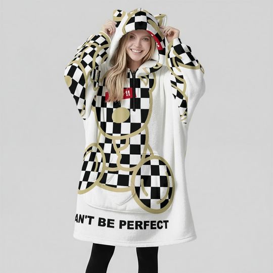 Minimal Streetwear Fleece Oversized Be Sorry Hoodie Blanket