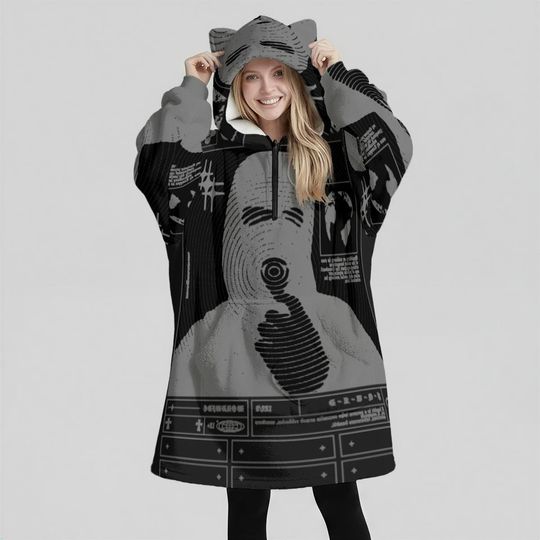 Minimal Streetwear Fleece Oversized Obey Hoodie Blanket