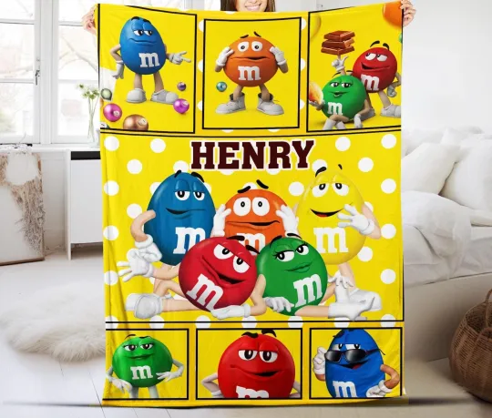 Discover Personalized M And M Blanket, M&M's World Fleece Blanket