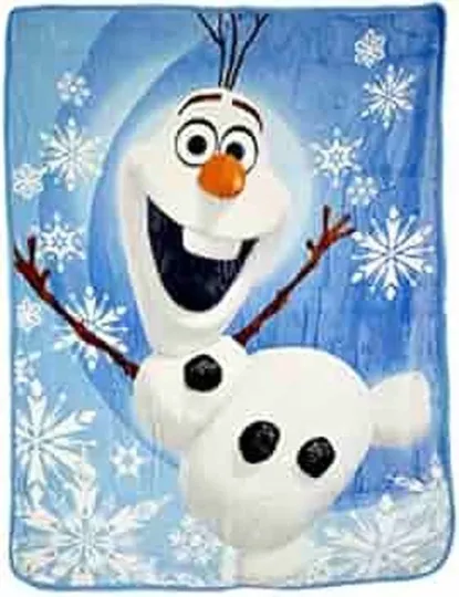 Discover Disney Frozen Throw Blanket - Soft Fluffy & Warm - 60"x80" - Olaf