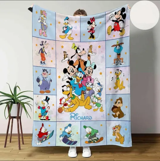 Discover Personalized Disney Mickey & Friends Chip Dale Graphics Fleece Blanket