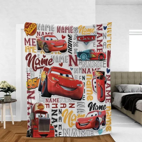 Discover Personalized Disney Lighting McQueen 95 Fleece Blanket