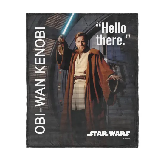 Discover Disney Star Wars Classic Star Wars Quotes Obi-Wan Kenobi Cozy Fleece Blanket