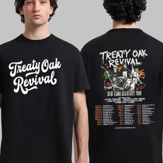 Discover Treaty Oak Revival Tour 2026 Concert T Shirt
