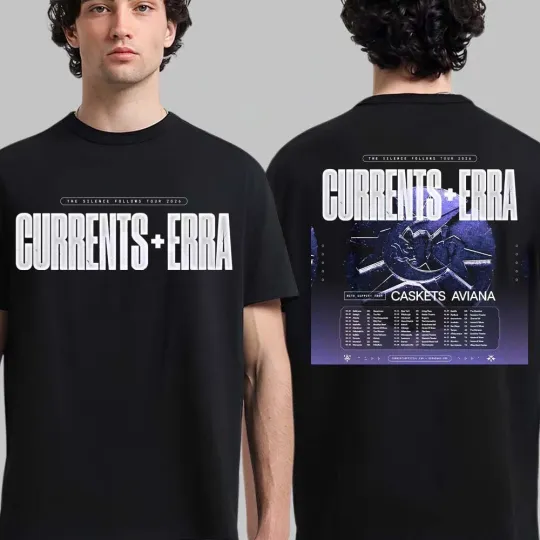 Discover Currents And Erra The Silence Follows Tour 2026 Spring Tour T-Shirt