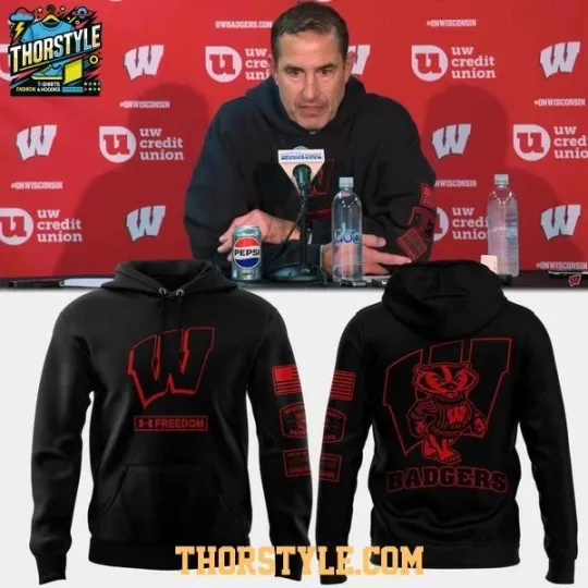 Wisconsin College Football Coach Tribute 2025 Freedom 3D Hoodie