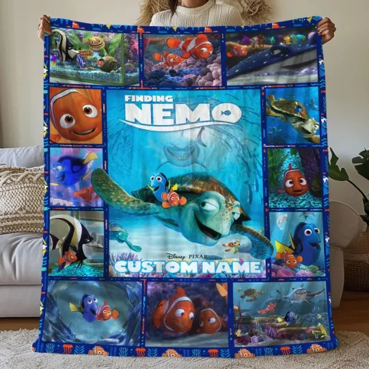 Discover Personalized Finding Nemo Marlin Dory And Friends Fleece Blanket