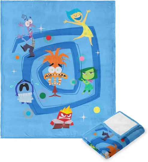 Discover Disney Inside Out 2 Spiraling Out Cozy Fleece Blanket